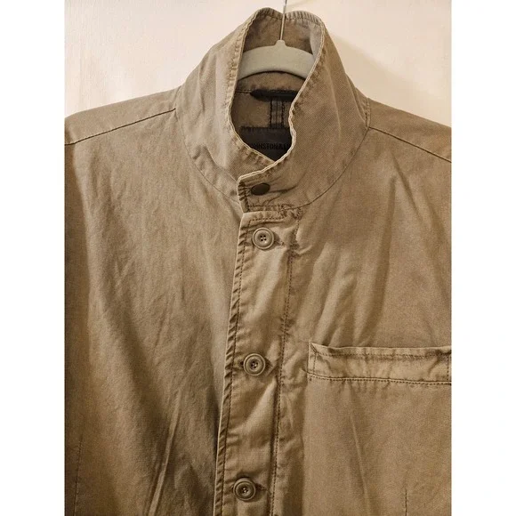 Johnston & Murphy Mens Tan Cotton Field Jacket Utility Blazer Size L Brown - Picture 3 of 11